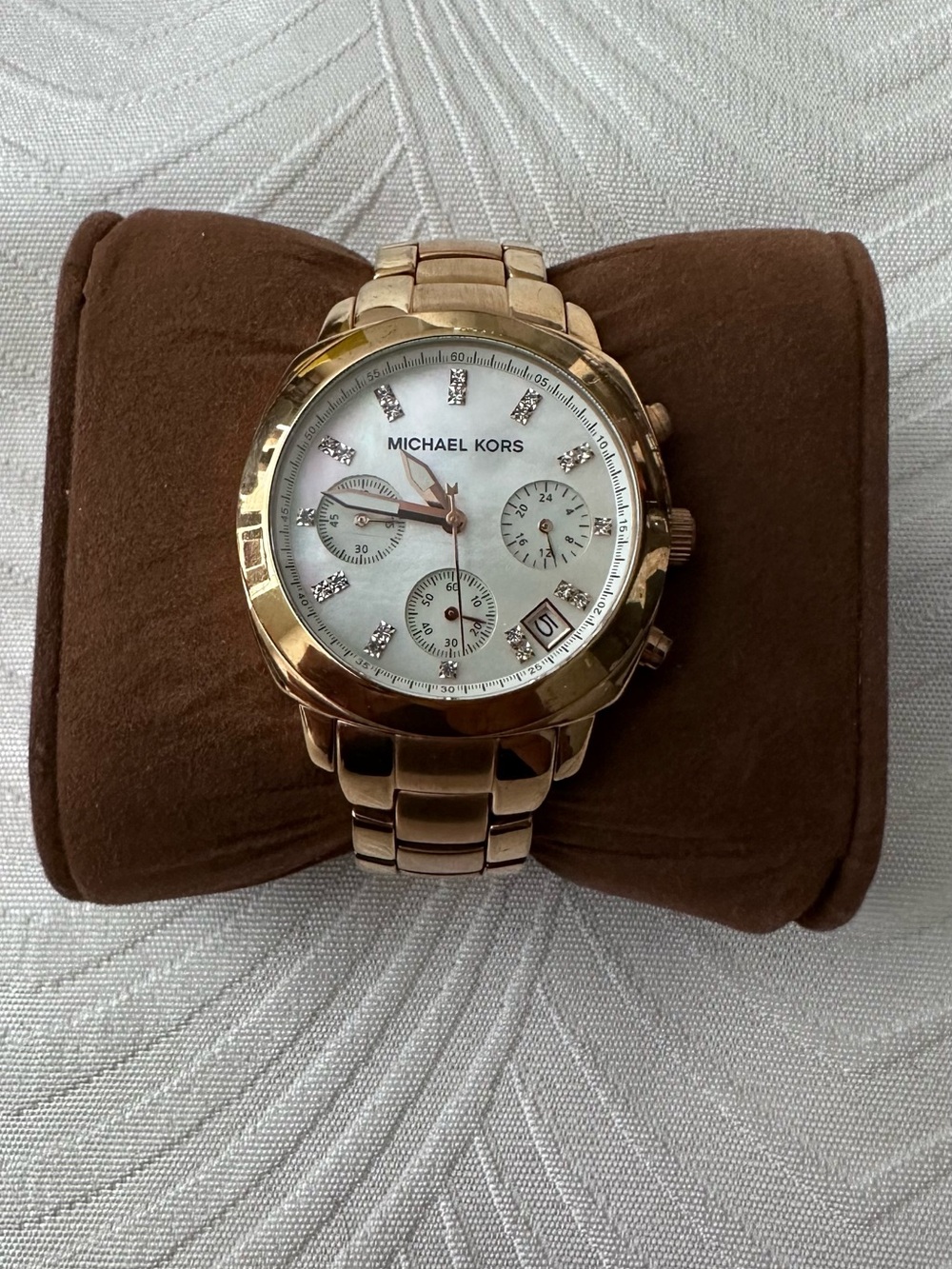 Michael Kors Rose Gold-Tone Women's Chronograph Watch